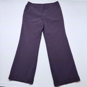 Signature by Larry Levine Plum Purple Wide Leg Dress Pants Size 16